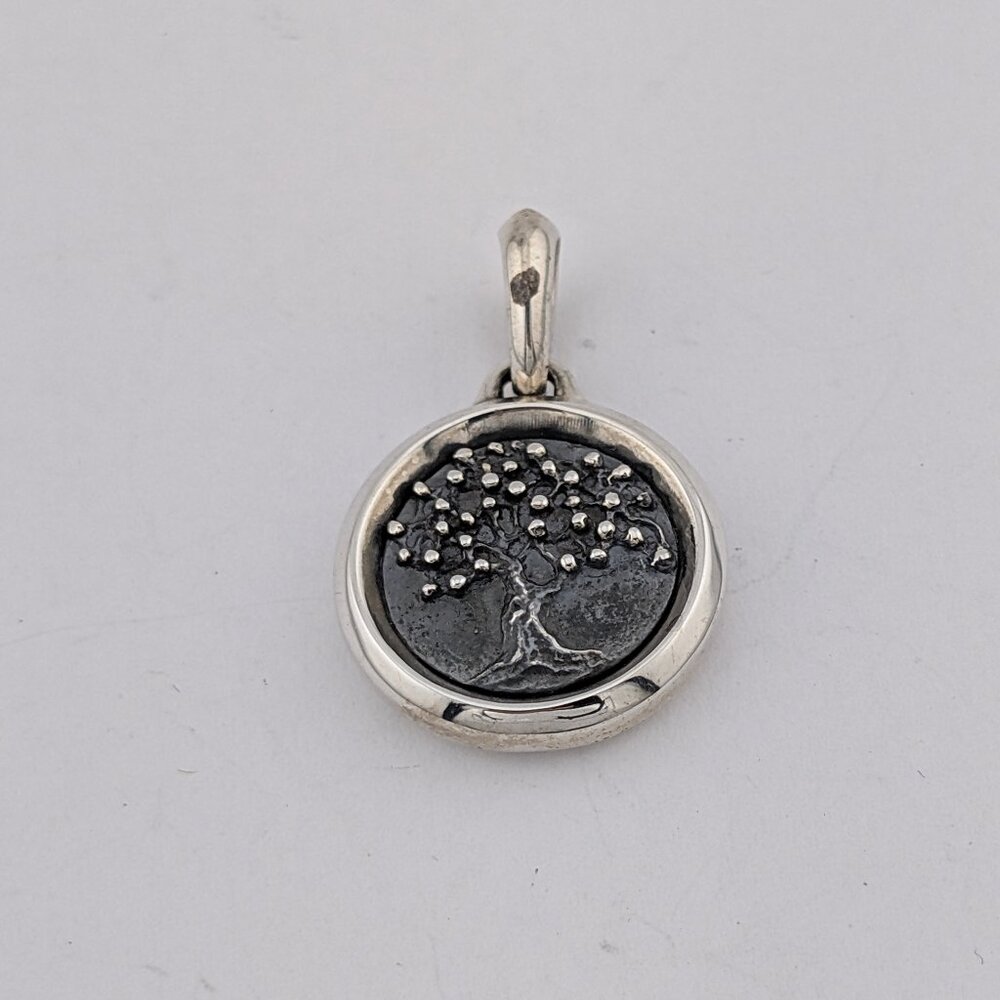 David Yurman Sterling Silver 925 Tree of Life Pendant Amulet Charm